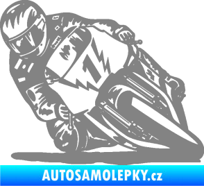 Samolepka Motorka 051 levá šedá