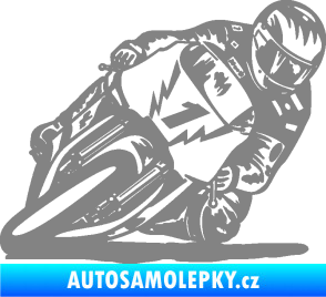 Samolepka Motorka 051 pravá šedá