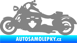 Samolepka Motorka 056 levá šedá