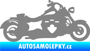 Samolepka Motorka 056 pravá šedá