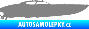 Samolepka Motorový člun 002 pravá šedá