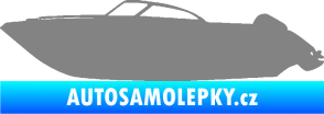 Samolepka Motorový člun 003 levá šedá