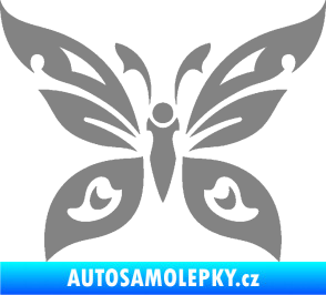 Samolepka Motýl 014 šedá