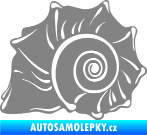 Samolepka Mušle levá ulita šedá