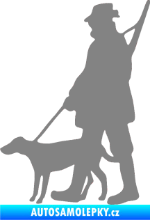 Samolepka Myslivec 002 levá šedá