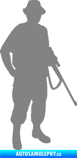 Samolepka Myslivec 004 pravá šedá