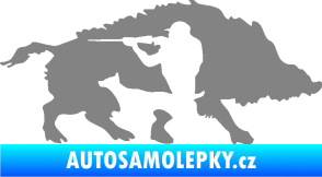 Samolepka Myslivost 006 pravá divoké prase šedá