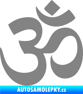 Samolepka Náboženský symbol Hinduismus Óm 001 šedá