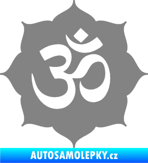 Samolepka Náboženský symbol Hinduismus Óm 002 šedá