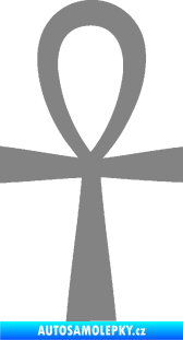 Samolepka Nilský kříž Ankh šedá