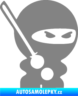 Samolepka Ninja baby 001 pravá šedá