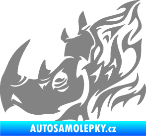 Samolepka Nosorožec 004 levá šedá