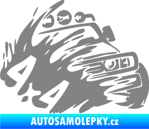 Samolepka Off Road 002 pravá 4x4 šedá