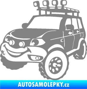 Samolepka Off Road 005 levá veselé autíčko šedá