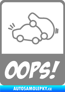 Samolepka Oops love cars 002 šedá