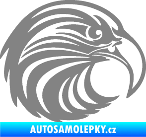 Samolepka Orel 012 pravá hlava šedá