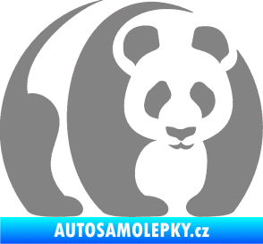 Samolepka Panda 001 pravá šedá