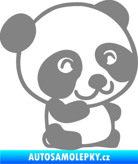 Samolepka Panda 002 pravá šedá
