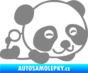 Samolepka Panda 003 pravá šedá