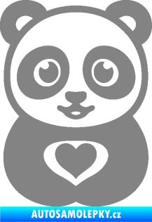 Samolepka Panda 008 roztomilá šedá