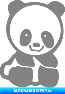 Samolepka Panda 009 pravá baby šedá