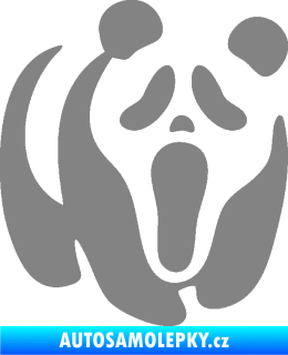 Samolepka Panda 014 pravá maska Vřískot šedá