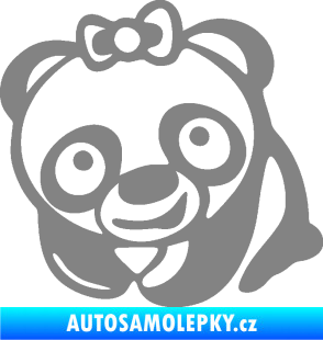 Samolepka Panda baby levá šedá