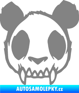Samolepka Panda zombie  šedá