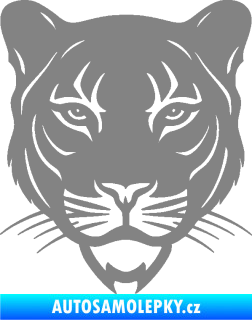 Samolepka Panter 002 hlava black panther šedá