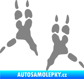 Samolepka Papoušek 008 stopy levá šedá