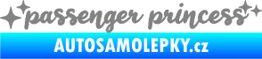 Samolepka Passenger Princess 002 nápis s hvězdičkami šedá