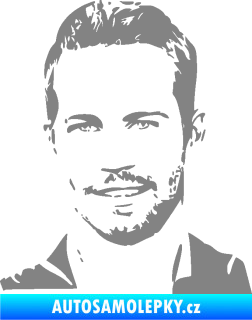Samolepka Paul Walker 001 levá šedá