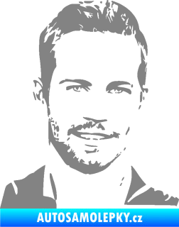Samolepka Paul Walker 001 pravá šedá