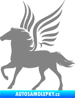 Samolepka Pegas 002 levá okřídlený kůň šedá