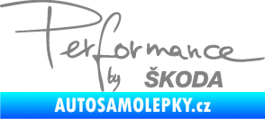 Samolepka Performance by Škoda šedá