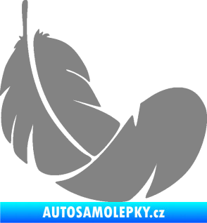 Samolepka Peříčko 008 pravá šedá
