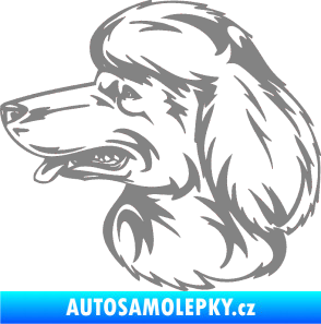 Samolepka Pes 013 levá Pudl šedá