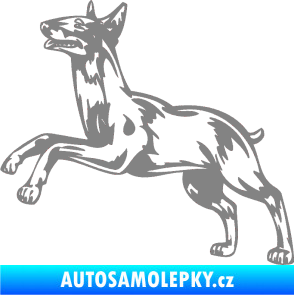 Samolepka Pes 015 levá Bulteriér šedá