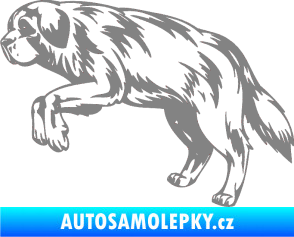 Samolepka Pes 034 levá šedá