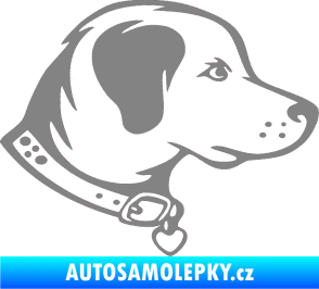 Samolepka Pes 058 pravá šedá