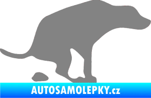 Samolepka Pes 077 pravá šedá