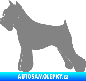 Samolepka Pes 091 levá Knírač šedá