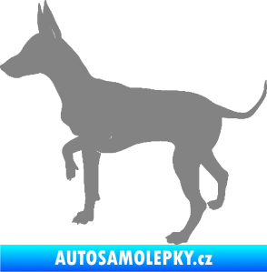 Samolepka Pes 093 levá Pražský krysařík šedá