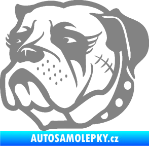 Samolepka Pes 097 levá Buldok šedá