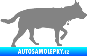Samolepka Pes 121 pravá německý ovčák šedá