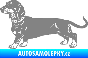 Samolepka Pes 122 levá jezevčík šedá