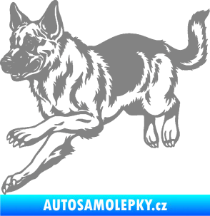 Samolepka Pes 124 levá  německý ovčák  šedá