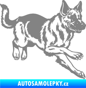 Samolepka Pes 124 pravá  německý ovčák  šedá