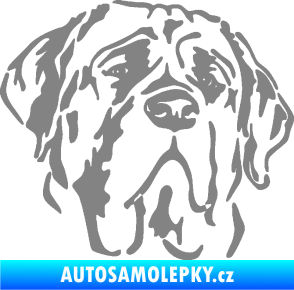 Samolepka Pes 125 pravá anglický mastif šedá
