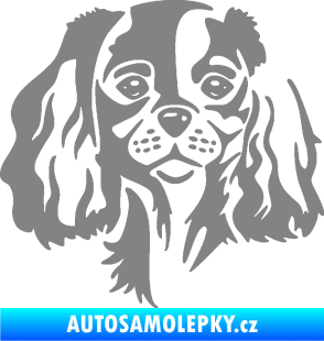 Samolepka Pes 132 levá Cavalier king Charles spaniel šedá